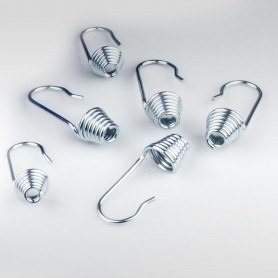 6mm Spiralhaken Haken für Expanderseil Spanner Gummiseil Gummileine Seil