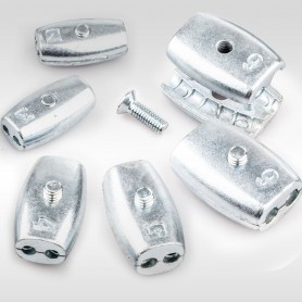 3mm Drahtseilklemme Eiform - Aluminium Klemmen für Drahtseil 3mm